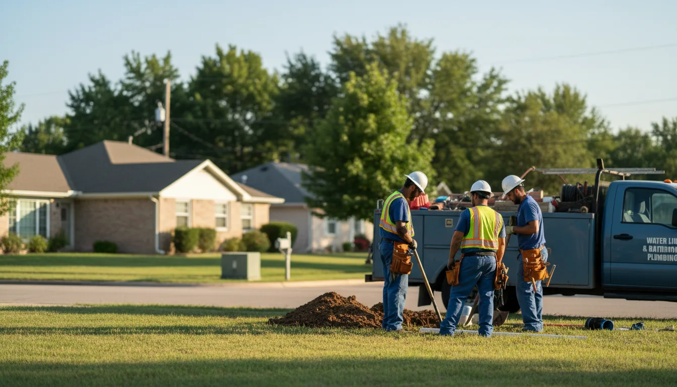 Residential water line and bathroom plumbing service in Waco, TX